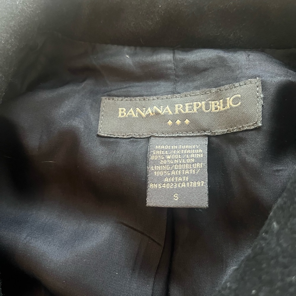 Black Banana Republic Peacoat size small